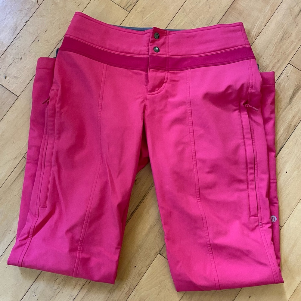 RARE Lululemon Bright Pink Snowpants - Size 4 - Picture 1 of 11